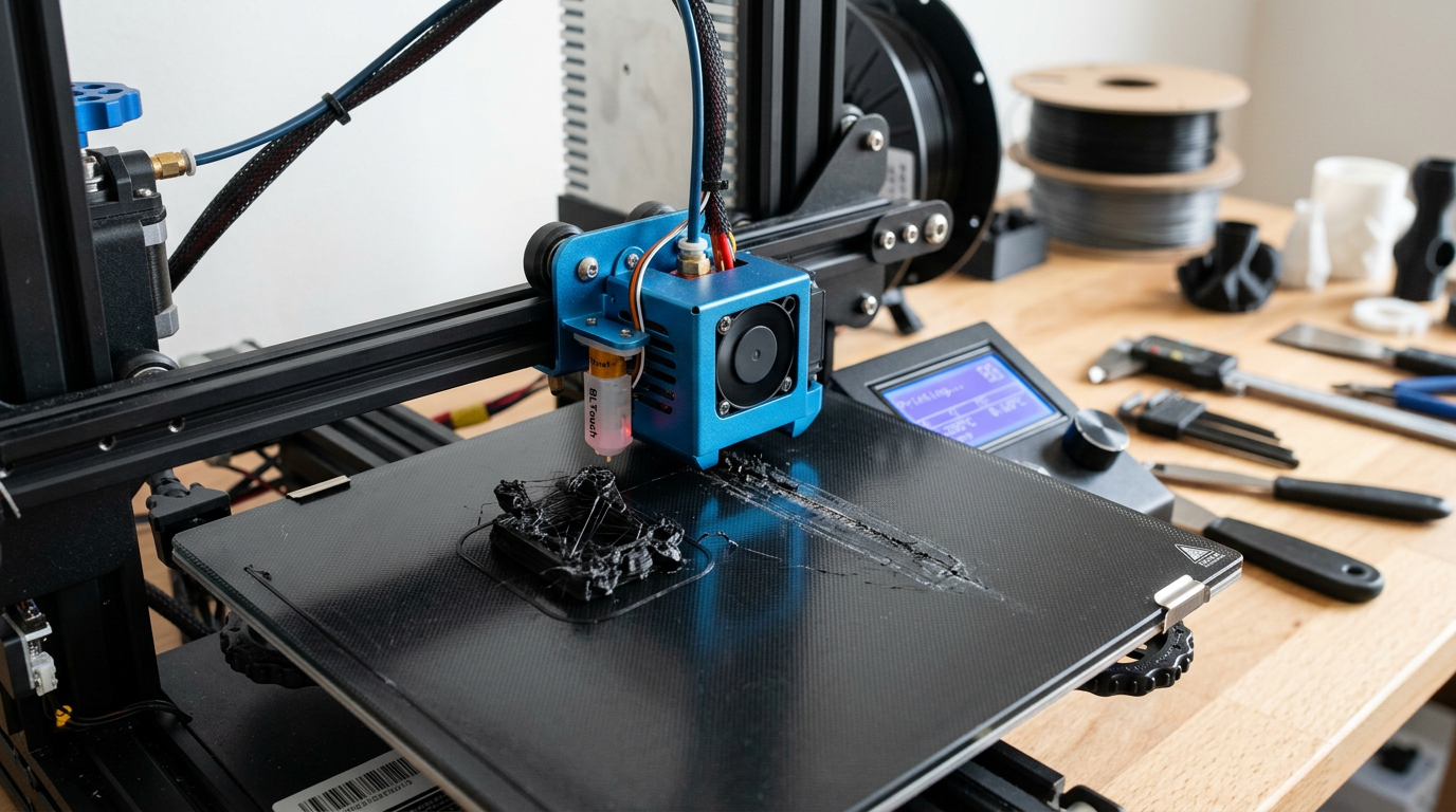 Nozzle Scraping Bed Surface