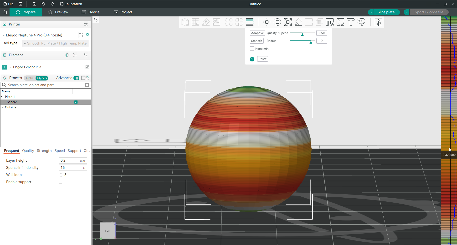 Manual control for adjusting specific areas of your model