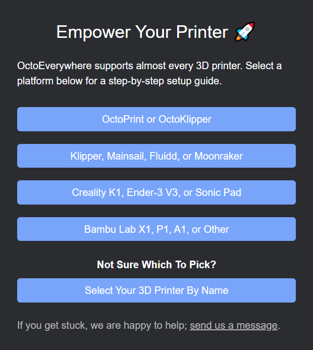 OctoEverywhere add printer