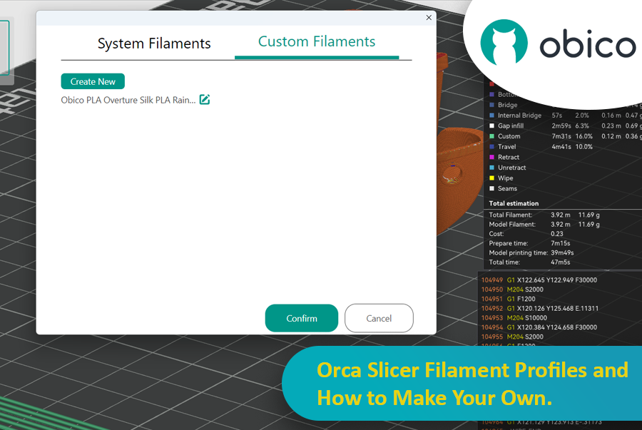 Orca Slicer Filament Profiles and How to Make Your Own