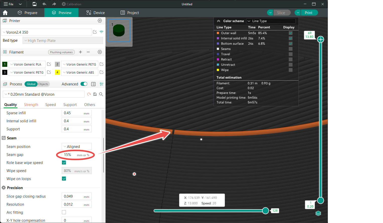 Seam Gap Feature in OrcaSlicer