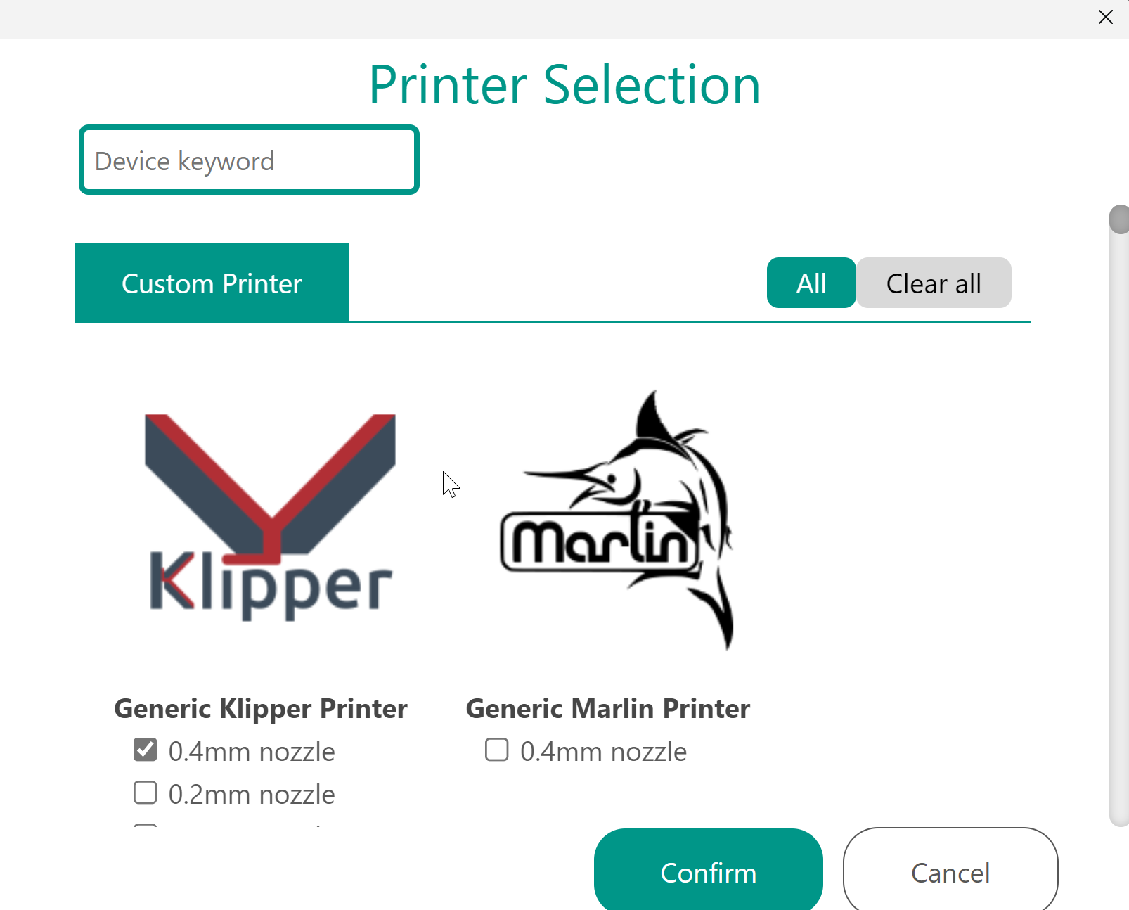 Wide Printer Compatibility Orca Slicer