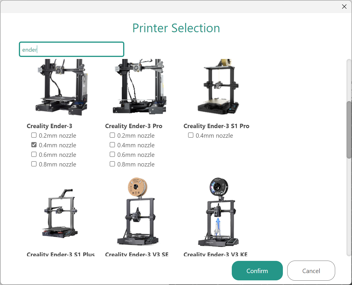 orcaslicer-printer-selection