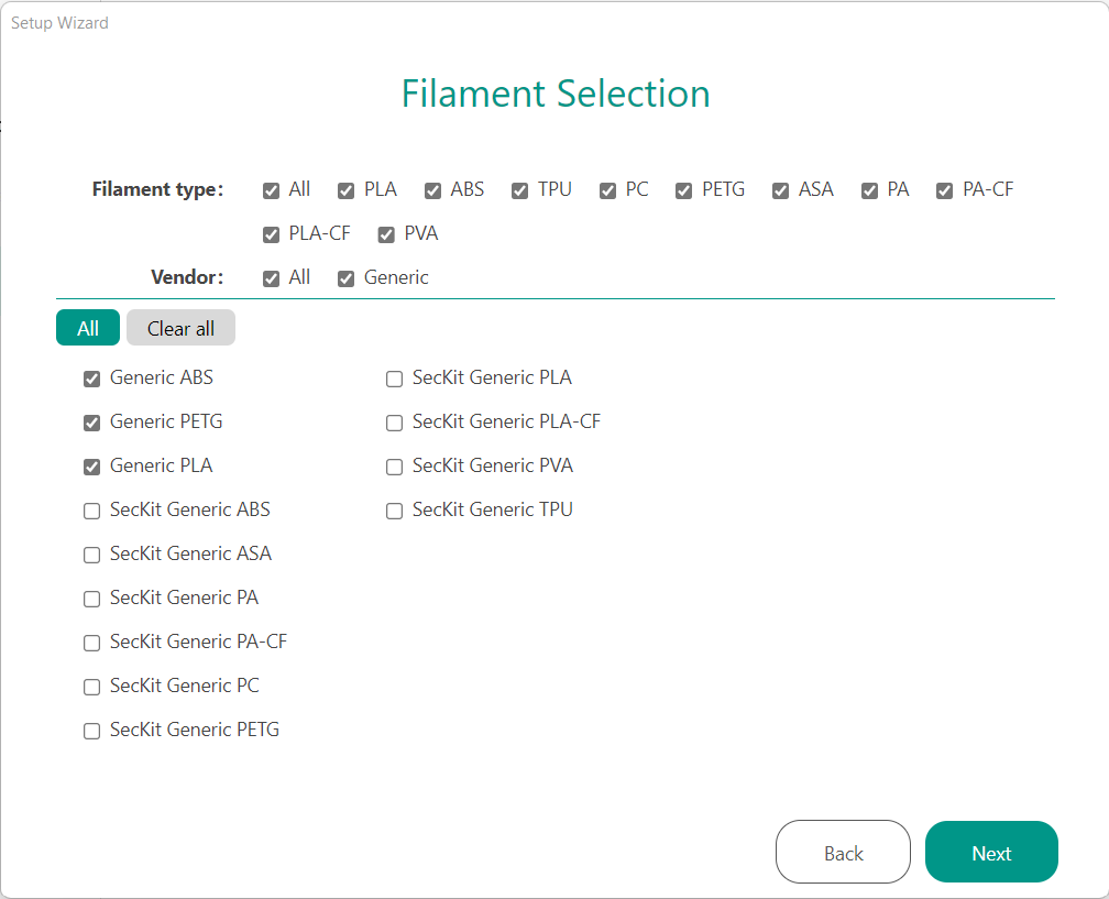 Pick Your Filament Orca Slicer