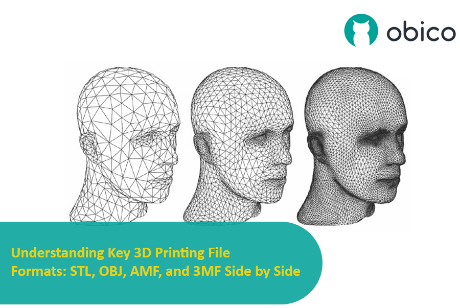Understanding Key 3D Printing File Formats: STL, OBJ, AMF, and 3MF Side by Side
